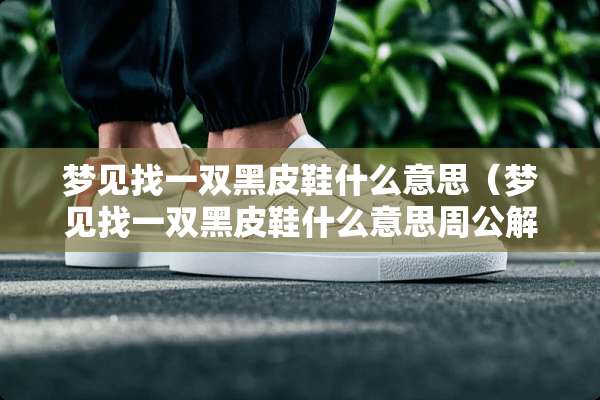 梦见找一双黑皮鞋什么意思（梦见找一双黑皮鞋什么意思周公解梦）