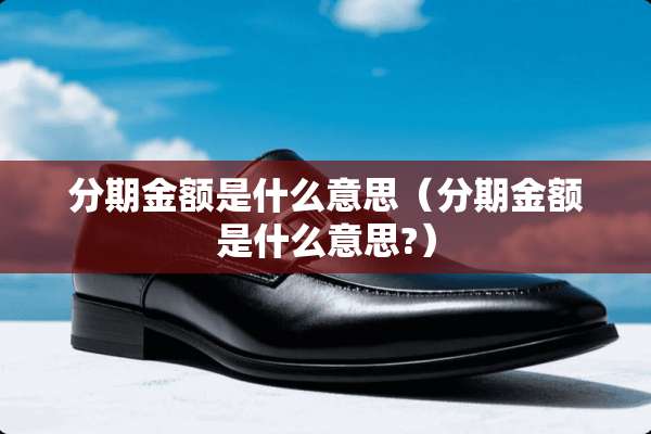 分期金额是什么意思（分期金额是什么意思?）