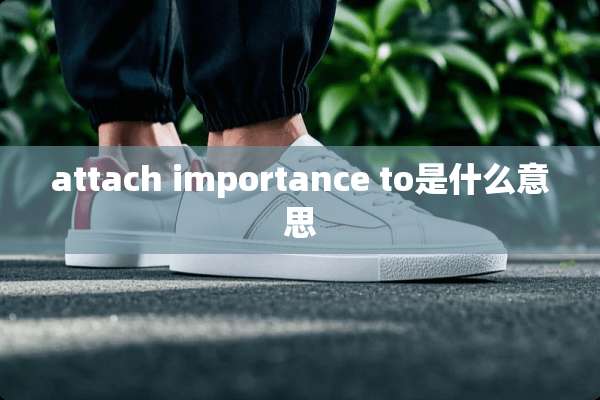 attach importance to是什么意思
