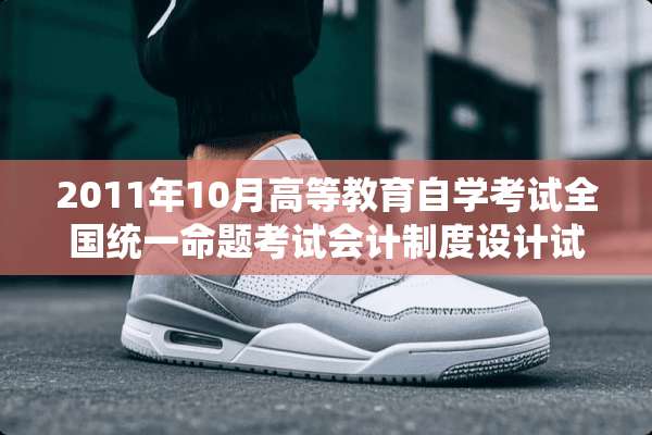 2011年10月高等教育自学考试全国统一命题考试会计制度设计试卷的答案