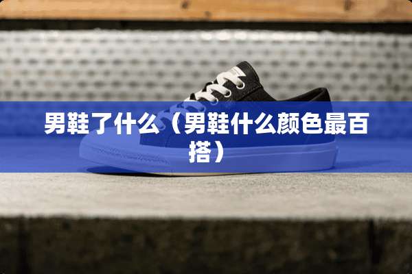 男鞋了什么（男鞋什么颜色最百搭）