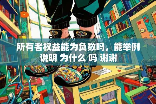 所有者权益能为负数吗，能举例说明 为什么 吗 谢谢