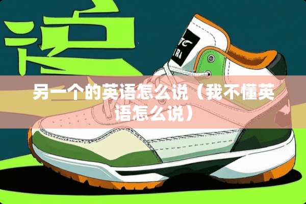 另一个的英语怎么说（我不懂英语怎么说）