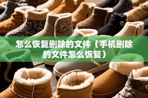 怎么恢复删除的文件（手机删除的文件怎么恢复）