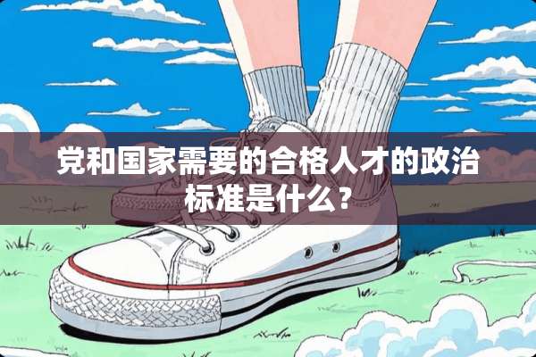 *和国家需要的合格人才的**标准是什么？