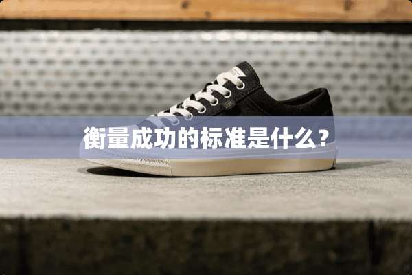 衡量成功的标准是什么？