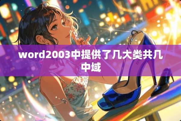 word2003中提供了几大类共几中域
