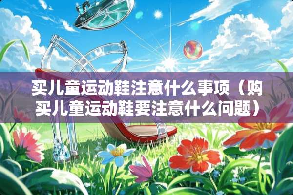 买儿童运动鞋注意什么事项（购买儿童运动鞋要注意什么问题）