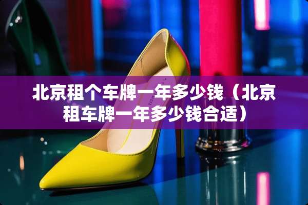 北京租个车牌一年多少钱（北京租车牌一年多少钱合适）