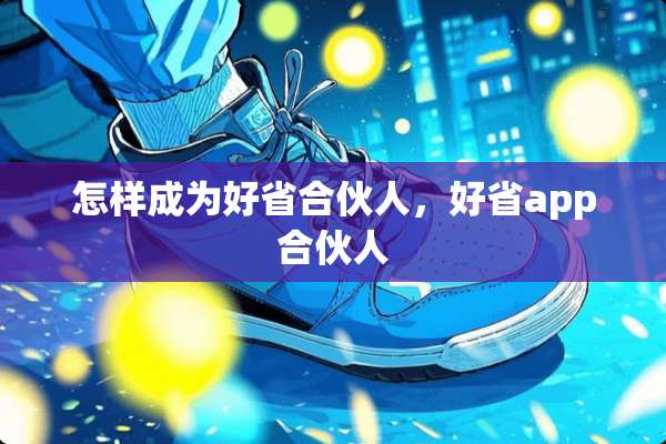 怎样成为好省合伙人，好省app合伙人