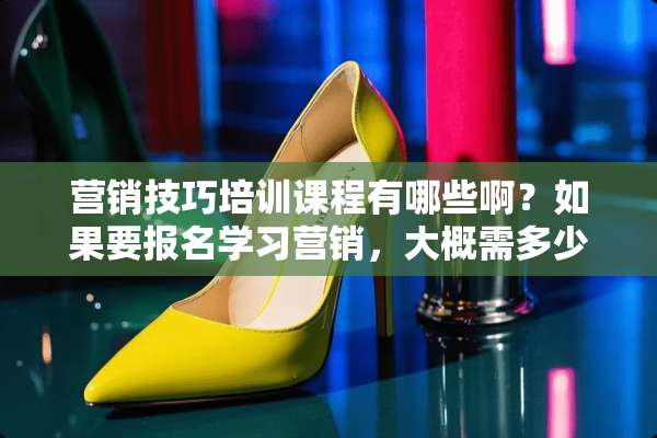 营销技巧培训课程有哪些啊？如果要报名学习营销，大概需多少钱呢？