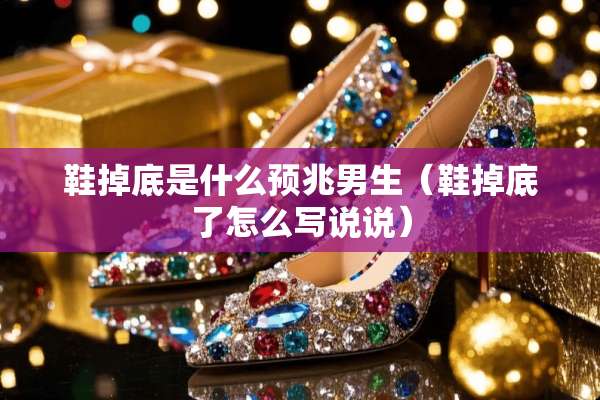 鞋掉底是什么预兆男生（鞋掉底了怎么写说说）