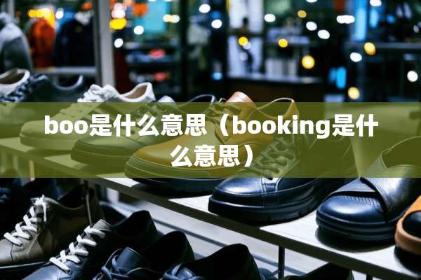 boo是什么意思（booking是什么意思）