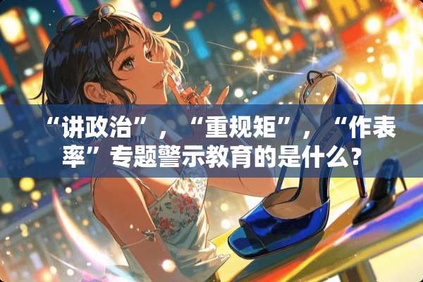 “讲**”，“重规矩”，“作表率”专题警示教育的是什么？