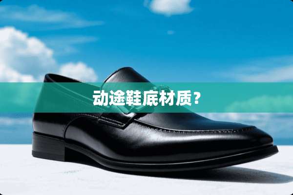 动途鞋底材质？