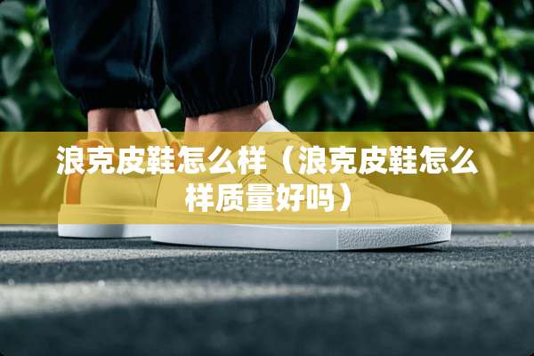 浪克皮鞋怎么样（浪克皮鞋怎么样质量好吗）