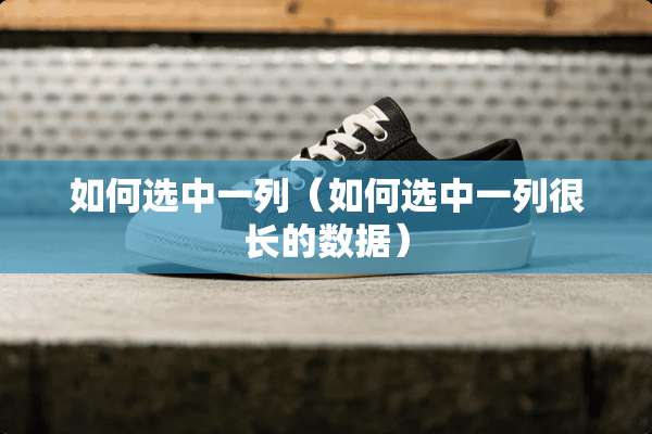 如何选中一列（如何选中一列很长的数据）