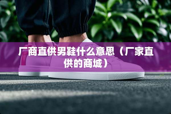 厂商直供男鞋什么意思（厂家直供的商城）
