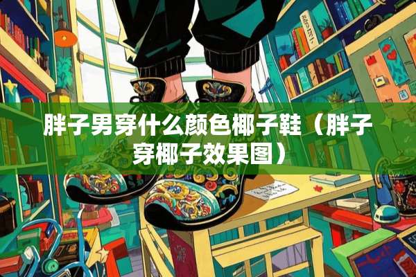 胖子男穿什么颜色椰子鞋（胖子穿椰子效果图）