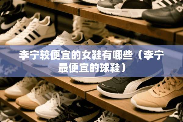 李宁较便宜的女鞋有哪些（李宁最便宜的球鞋）
