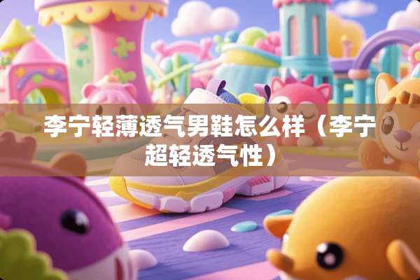 李宁轻薄透气男鞋怎么样（李宁超轻透气性）