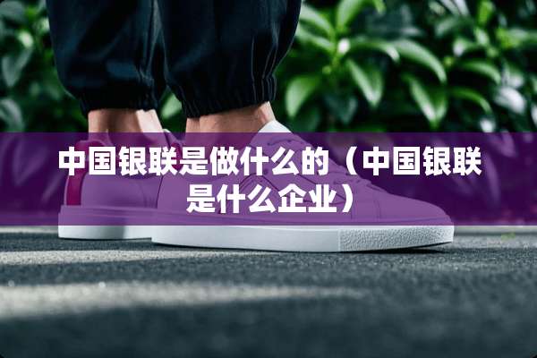 中国银联是做什么的（中国银联是什么企业）