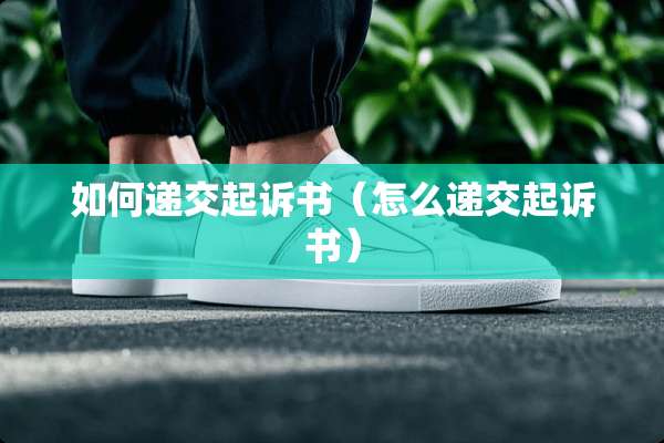 如何递交起诉书（怎么递交起诉书）