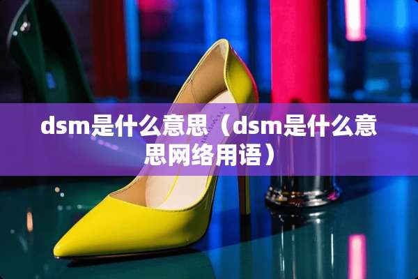dsm是什么意思（dsm是什么意思网络用语）