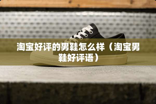 淘宝好评的男鞋怎么样（淘宝男鞋好评语）