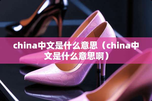 china中文是什么意思（china中文是什么意思啊）