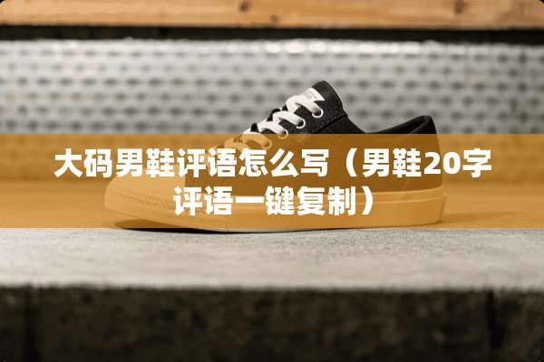 大码男鞋评语怎么写（男鞋20字评语一键复制）