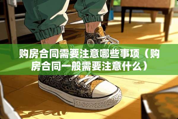 购房合同需要注意哪些事项(购房合同一般需要注意什么) 购房合同需要注意哪些事项(购房合同一般需要注意什么)