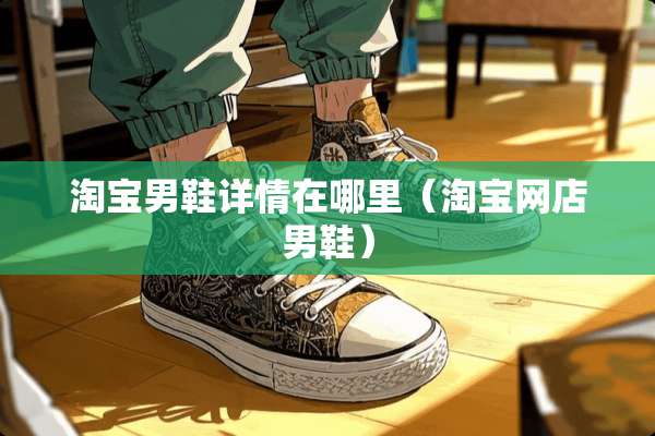 淘宝男鞋详情在哪里(淘宝网店男鞋) 淘宝男鞋详情在哪里(淘宝网店男鞋)