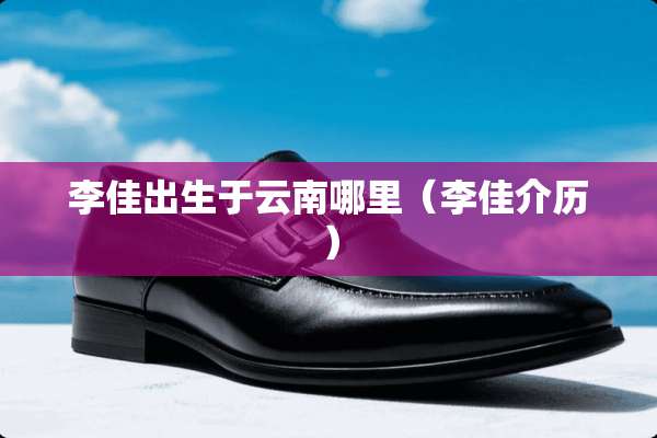李佳出生于云南哪里（李佳介历）