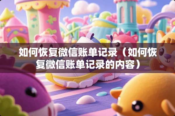 如何恢复微信账单记录(如何恢复微信账单记录的内容) 如何恢复微信账单记录(如何恢复微信账单记录的内容)