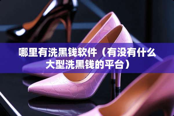 哪里有洗黑钱软件(有没有什么大型洗黑钱的平台) 哪里有洗黑钱软件(有没有什么大型洗黑钱的平台)