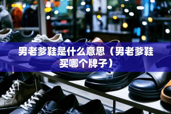 男老爹鞋是什么意思（男老爹鞋买哪个牌子）
