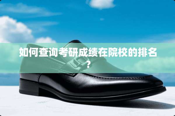如何查询考研成绩在院校的排名？