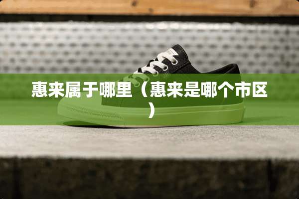 惠来属于哪里（惠来是哪个市区）