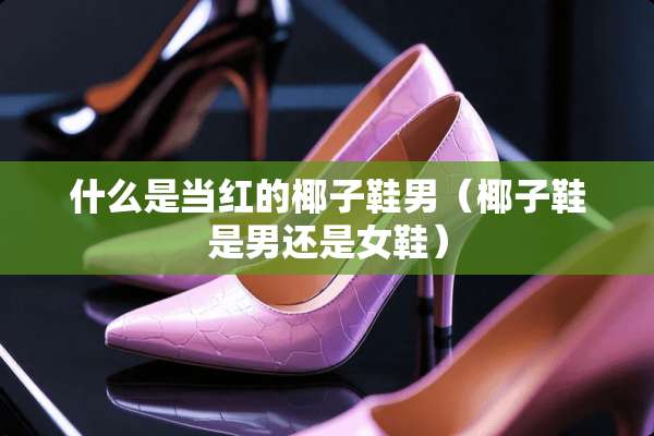 什么是当红的椰子鞋男(椰子鞋是男还是女鞋) 什么是当红的椰子鞋男(椰子鞋是男还是女鞋)