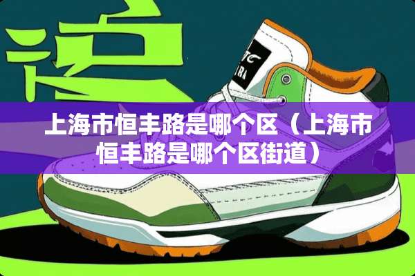 上海市恒丰路是哪个区（上海市恒丰路是哪个区街道）