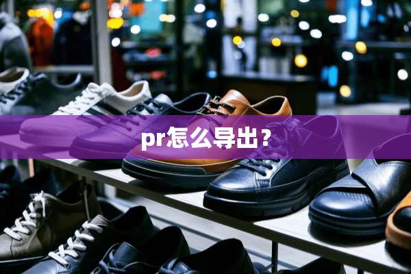 pr怎么导出？