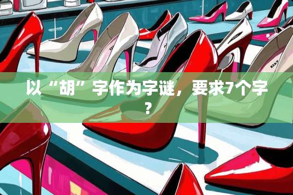 以“胡”字作为字谜，要求7个字？