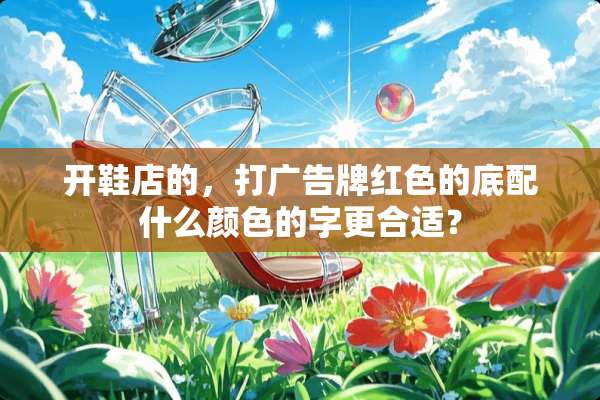 开鞋店的，打广告牌红色的底配什么颜色的字更合适？