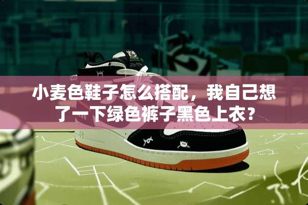 小麦色鞋子怎么搭配，我自己想了一下绿色裤子黑色上衣？