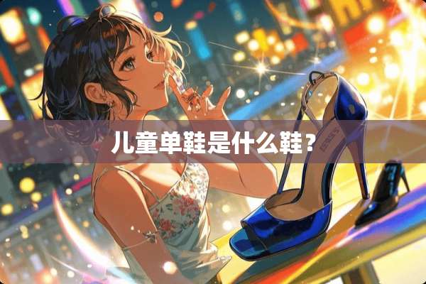 儿童单鞋是什么鞋？