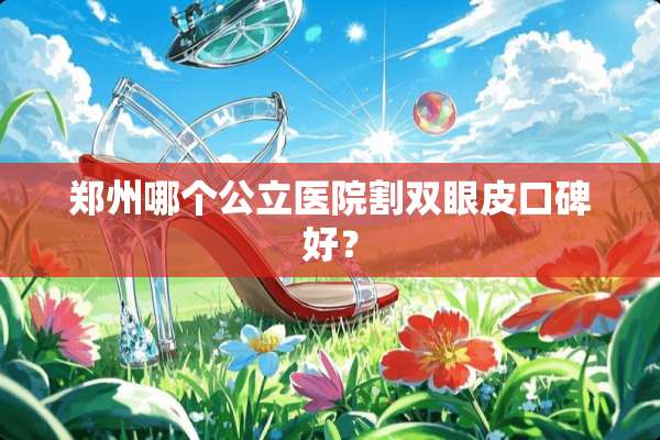 郑州哪个公立医院割双眼皮口碑好？
