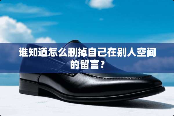 谁知道怎么删掉自己在别人空间的留言？