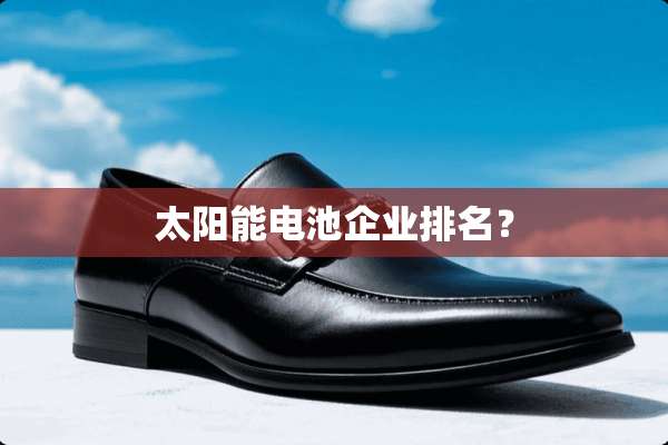 太阳能电池企业排名？