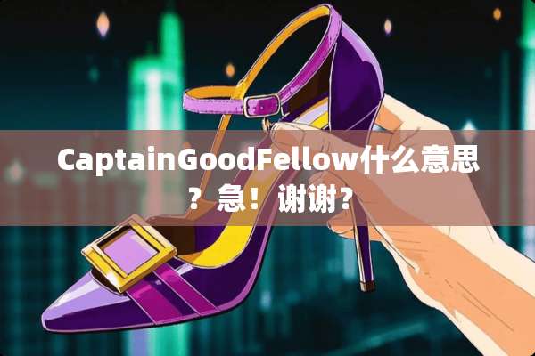 CaptainGoodFellow什么意思？急！谢谢？